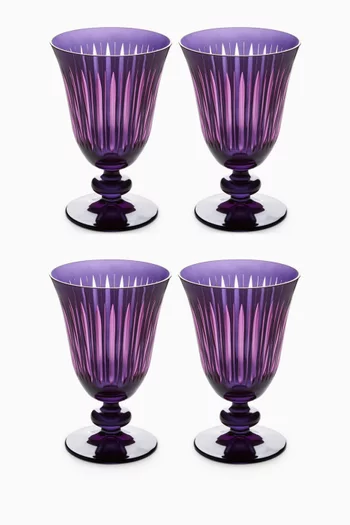 Prism Wine Glasses, Set of 4