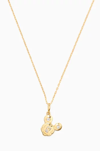 Mouse Pendant Necklace in 18kt Gold