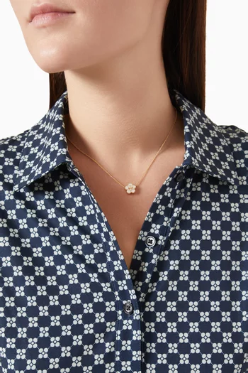 Kira Flower Necklace in 18kt Gold-plated Brass