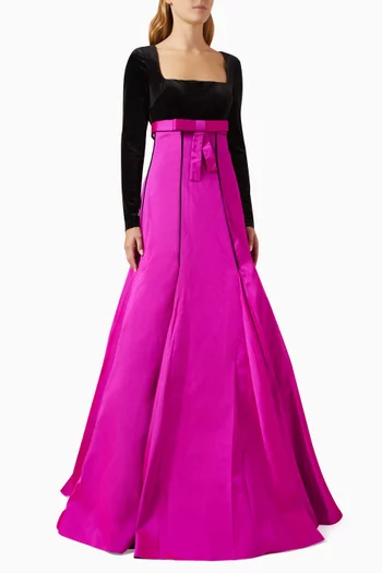 Marcela Long-sleeve A-line Gown