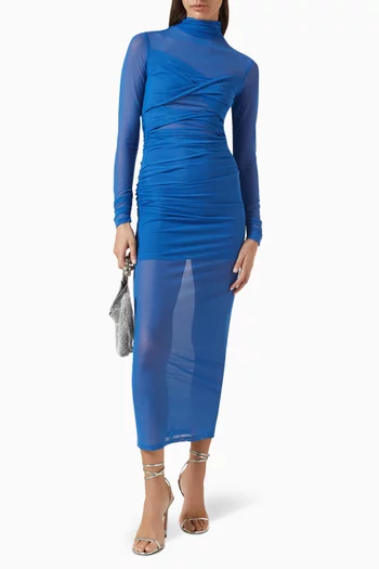 Madigral Midi Dress in Mesh