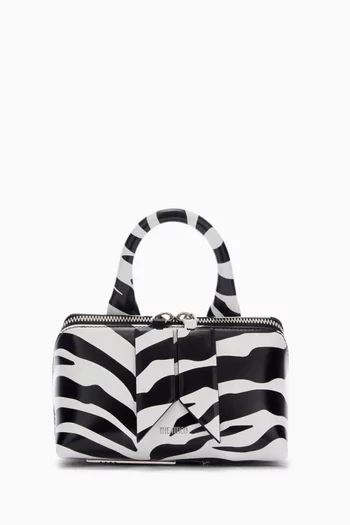 Friday Zebra-print Crossbody Bag in Leather