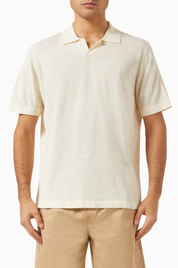 Emmanuel Polo Shirt in Linen-blend Knit