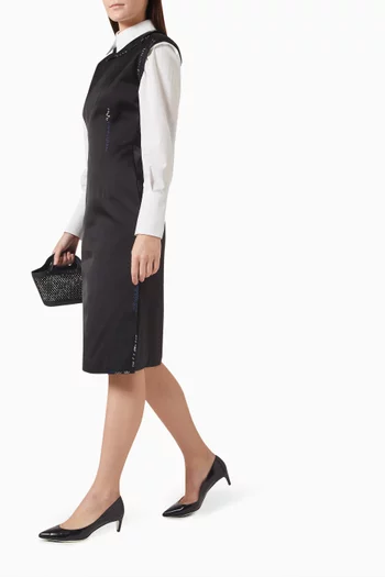 Embellished Dress in Satin