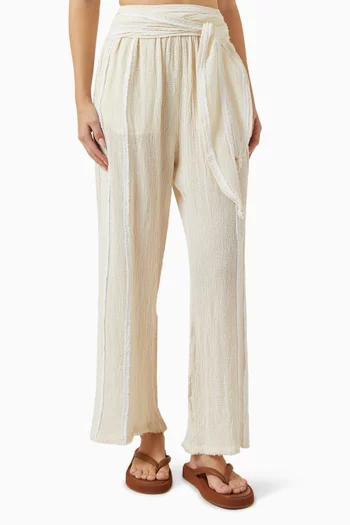 Boe Tie-waist Pants in Cotton
