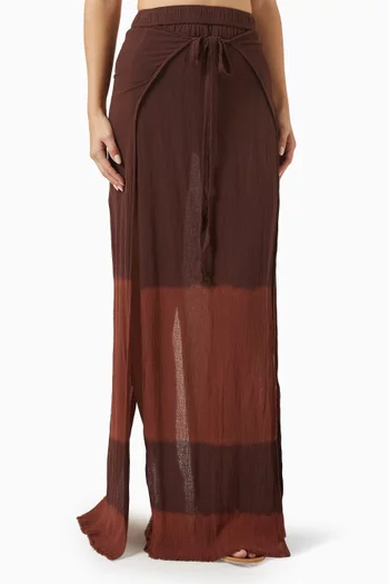 Chihil Tie-dye Maxi Skirt in Cotton