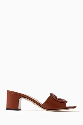 GG Mule Sandals in Leather