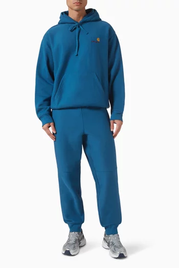 كنزة بغطاء رأس أميريكان بشعار الماركة مزيج قطن