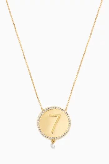 7 Medallion Diamond Necklace in 18kt Gold