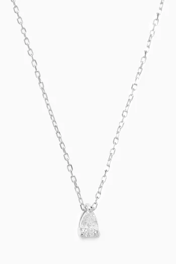 Hera Pear Diamond Necklace in 18kt White Gold