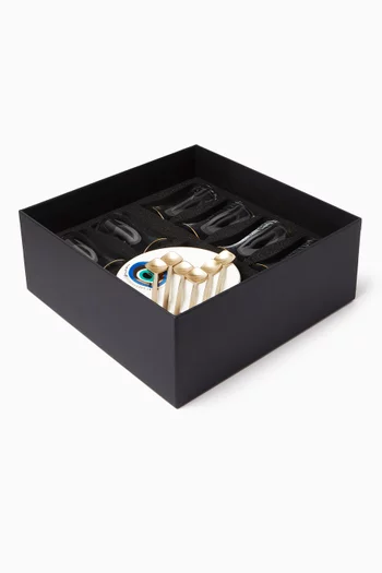 طقم استكانات شاي وأطباق آيرس، 6 قطع