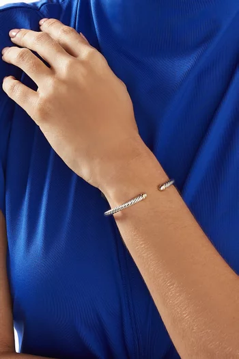 Modern Cable Bracelet in Silver & 14kt Gold