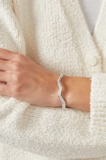 Zig Zag Stax™ Diamond Cuff Bracelet in Sterling Silver