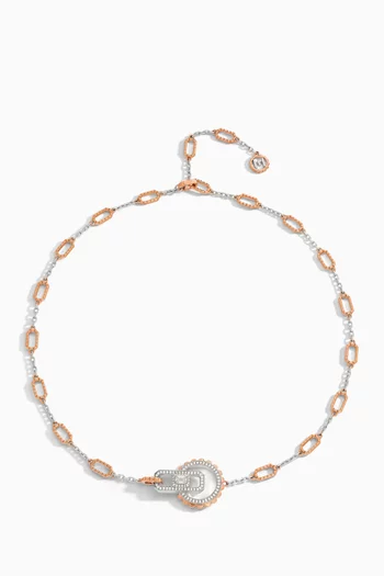 Empire Diamond Chain Bracelet in 18kt Rose & White Gold