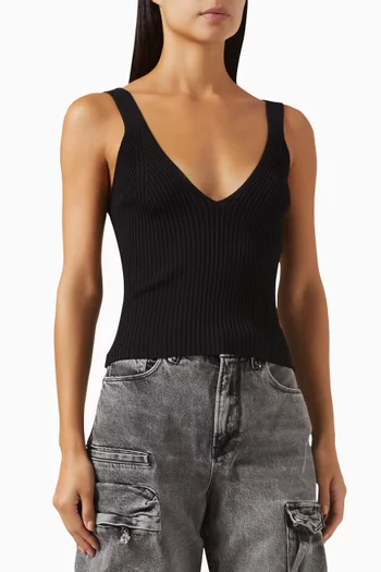 Shine Tank Top in Ribbed-knit