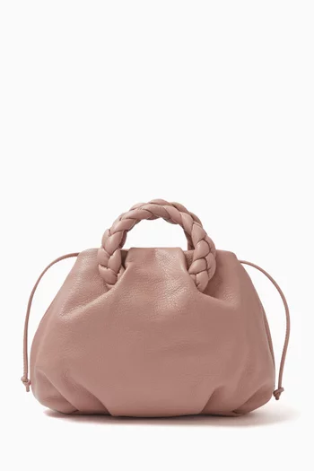 Bombon Supple Plaited-handle Bag in Shiny Lambskin