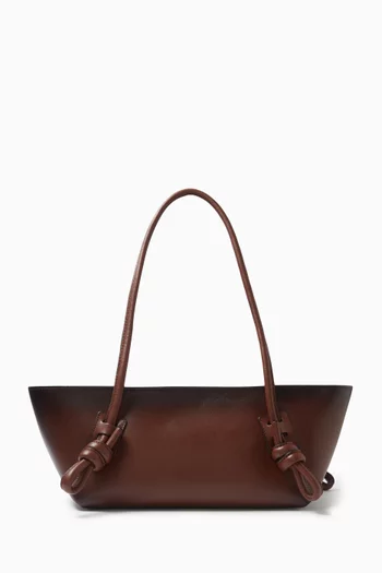 Fleca Baguette Shoulder Bag in Leather