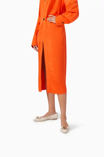 New Vara Plate Ballet Flats in Leather