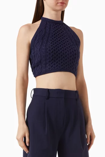 Lori Crop Top in Cotton-knit