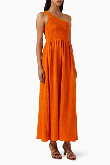 Cleo One-shoulder Maxi Dress in Cotton