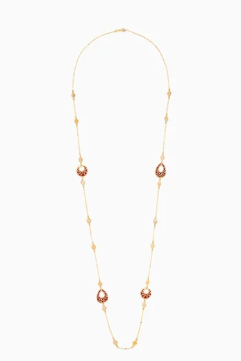 Amelia Maasai Reversible Long Necklace in 18kt Gold