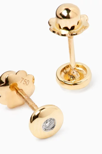 Ara Bambi Diamond Disc Earrings in 18kt Gold