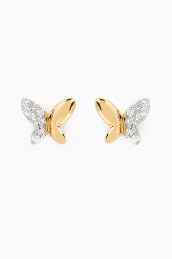 Ara Bambi Diamond Butterfly Earrings in 18kt Gold