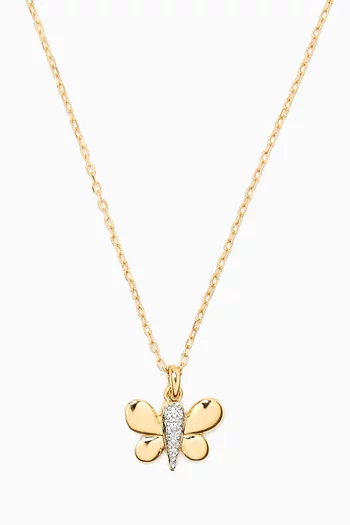 Ara Bambi Diamond Butterfly Necklace in 18kt Gold