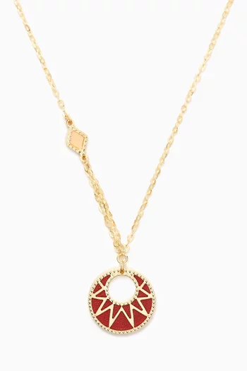 Amelia Maasai Reversible Pendant Necklace in 18kt Gold