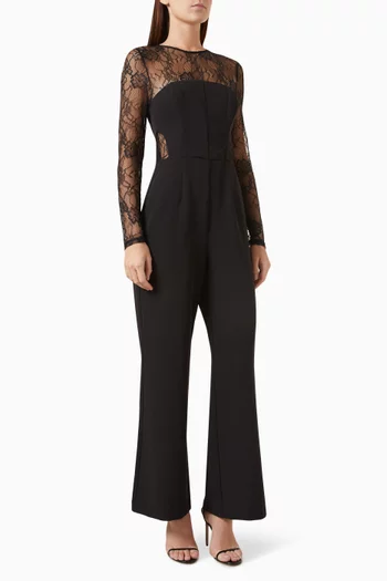 Entwine Jumpsuit in Stretch-lace