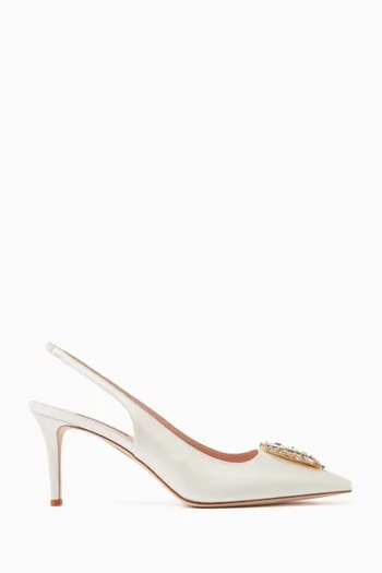 Cyril 70 Slingback Pumps in Satin