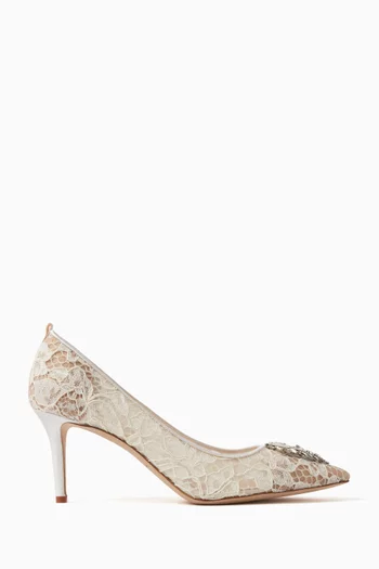 Tempest 70 Crystal-embellished Pumps in Lace