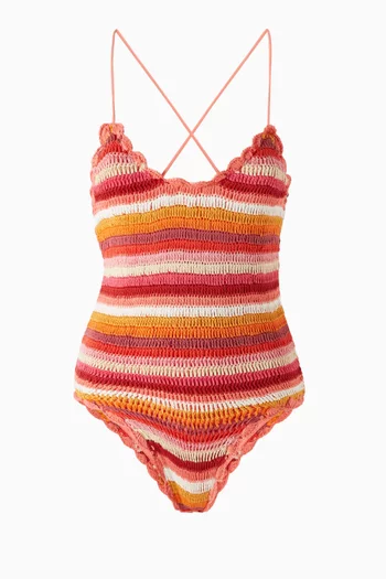 The Crochet One-piece Swimsuit in Cotton