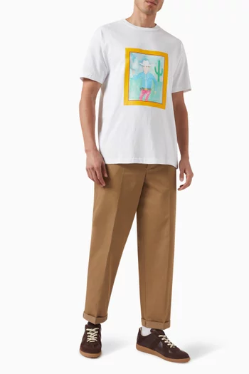 Printed Crewneck T-shirt in Cotton