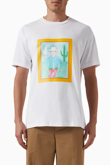 Printed Crewneck T-shirt in Cotton