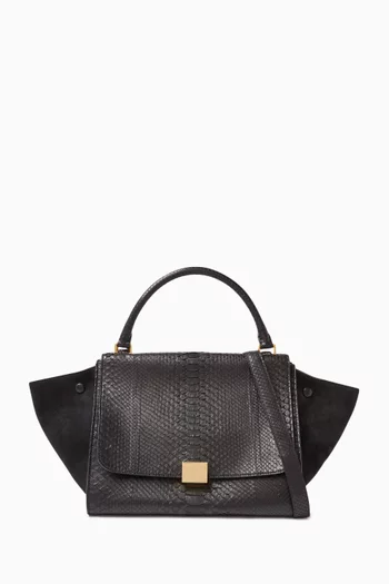 Medium Trapeze Tote Bag in Python Leather