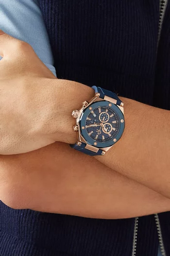 Legacy Chronograph Silicone Watch, 44mm