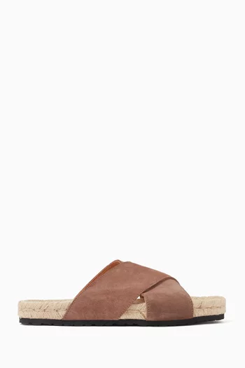 Crossed Bands Sandals in Suede