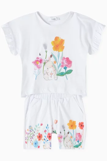 Floral-print T-shirt & Shorts Set