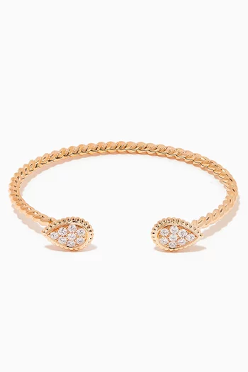 Serpent Bohème Double Motif Diamond Bracelet in 18kt Rose Gold