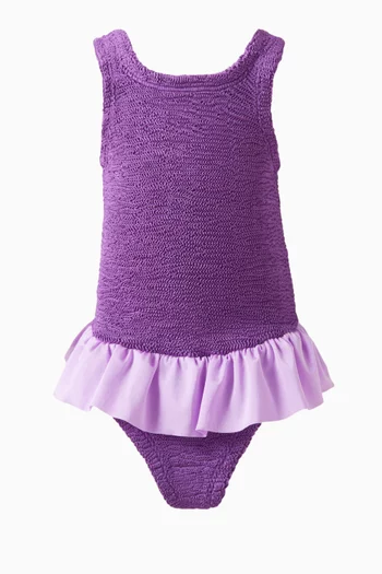 لباس سباحة قطعة واحدة دينيس ديو قماش أورجينال كرينكل للأطفال الرضع