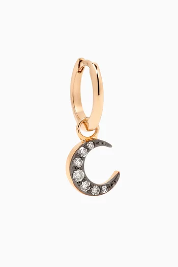 Moon Diamond Single Stud Earring in 14kt Recycled Gold