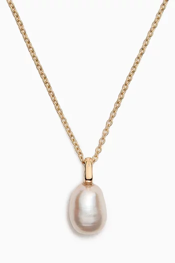 Pearl Pendant Necklace in 14kt Recycled Gold