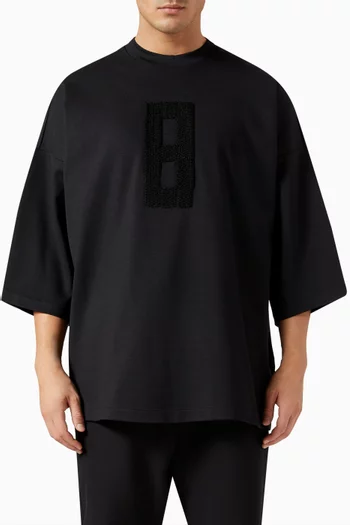 Embroidered 8 Milano T-shirt in Jersey