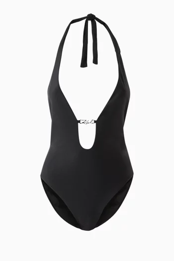 DNA One-piece Swimsuit in Glitter-jersey