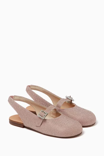Embellished Slingback Ballerina Shoes