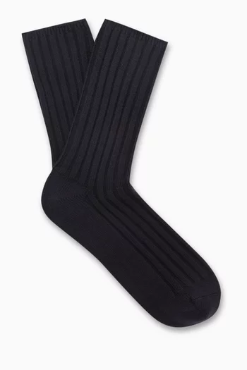 Ribbed Socks in Cotton & Cashmere