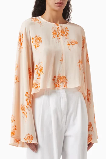 Becky Floral Top in Viscose