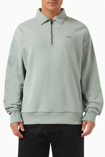 Quarter-zip Sweatshirt in Cotton