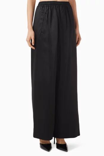 Wide-leg Pants in Satin